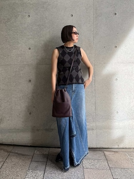 「アイテム（デニムスカート）」を使った、styling/さん（レディース・167cm）の夏コーディネート