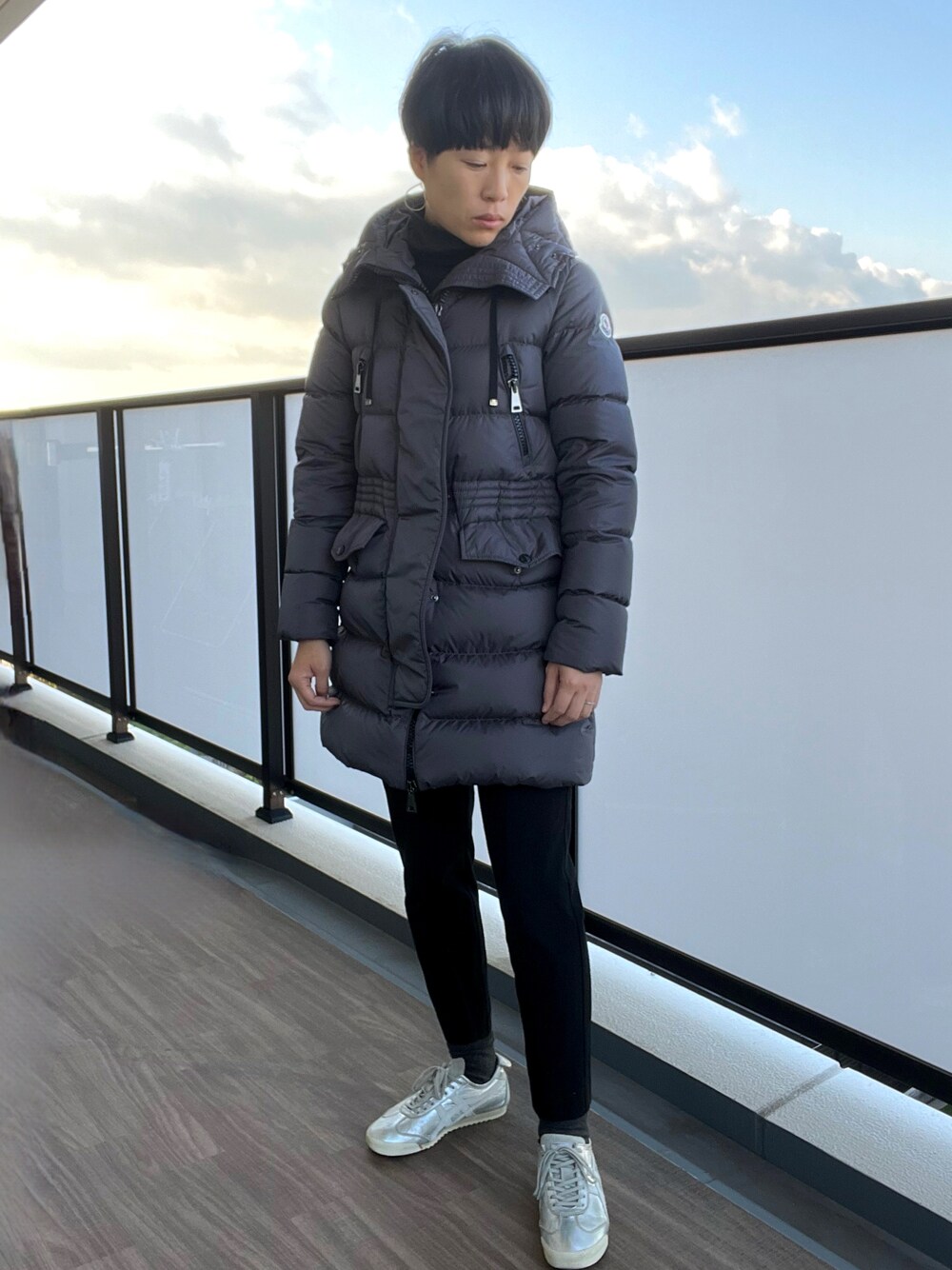 モンクレール　YAMATA コラボ　グレー系　ロングダウンジャケット モンクレールYAMATA コラボグレー系ロングダウンジャケット