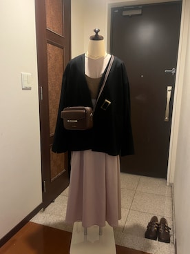 「moitytto」｜「アイテム（ノーカラージャケット）」を使った、こまさん（レディース・155cm）の秋コーディネート