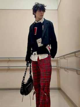 「アイテム（チョーカー）」を使った、T@keさん（メンズ・168cm）の冬コーディネート