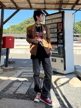 「アイテム（Tシャツ/カットソー）」を使った、T@keさん（メンズ・168cm・10代）の夏コーディネート