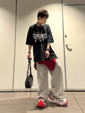 「アイテム（バングル/リストバンド）」を使った、T@keさん（メンズ・168cm）の秋コーディネート