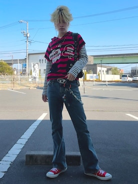 「Handmade（ハンドメイド）のアイテム（アクセサリー）」を使った、T@keさん（メンズ・168cm）の春コーディネート