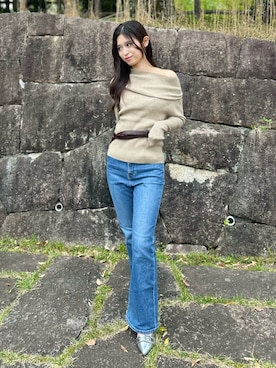 「ポインテッドトゥ」｜結萌 さん（レディース・165cm）の春コーディネート