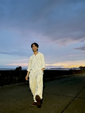 「AZUL by moussy（アズールバイマウジー）のアイテム（Tシャツ/カットソー）」を使った、tadashakaさん（メンズ・163cm）の夏コーディネート