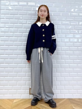 「アイテム（スウェットパンツ）」を使った、tomoさん（レディース・157cm・20代）の秋コーディネート