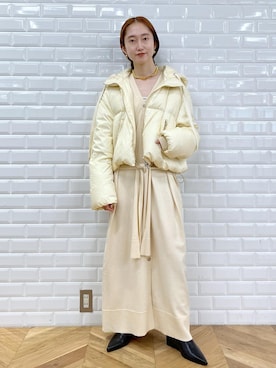 「アイテム（ダウンジャケット/コート）」を使った、tomoさん（レディース・157cm・20代）の秋コーディネート