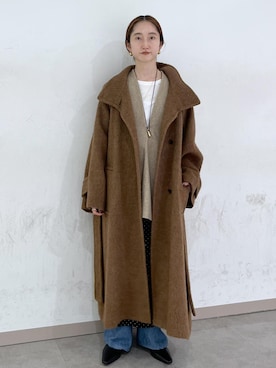 「アイテム（ステンカラーコート）」を使った、tomoさん（レディース・157cm・20代）の秋コーディネート