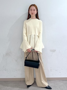 「ADAM ET ROPE'（アダムエロペ）のアイテム（ハンドバッグ）」を使った、tomoさん（レディース・157cm）の春コーディネート