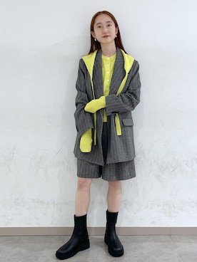 「アイテム（カーディガン/ボレロ）」を使った、tomoさん（レディース・157cm・20代）の秋コーディネート