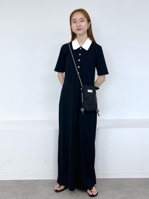adam et rope ハーフスリーブポロシャツワンピース　新品 WEB限定】ハーフスリーブポロシャツワンピース（シャツ