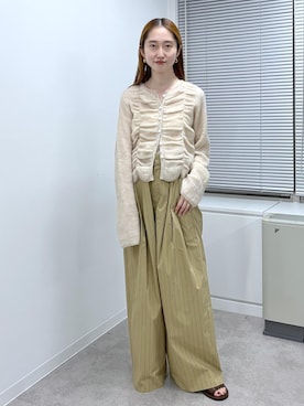 「ADAM ET ROPE'（アダムエロペ）のアイテム（サンダル）」を使った、tomoさん（レディース・157cm）の夏コーディネート