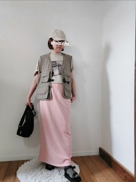 「aimoha（アイモハ）のアイテム」を使った、accosさん（レディース・152cm）の春コーディネート