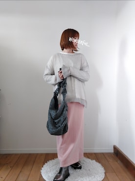 「aimoha（アイモハ）のアイテム」を使った、accosさん（レディース・152cm）の秋コーディネート