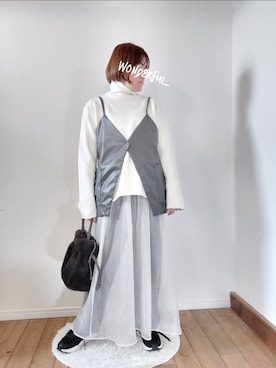 「fifth（フィフス）のアイテム（ニット/セーター）」を使った、accosさん（レディース・153cm）の冬コーディネート