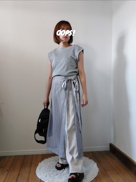 「classicalelf（クラシカルエルフ）のアイテム（スラックス）」を使った、accosさん（レディース・152cm）の夏コーディネート