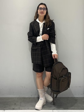 「アイテム（テーラードジャケット）」を使った、marin.さん（レディース・162cm・30代）の夏コーディネート