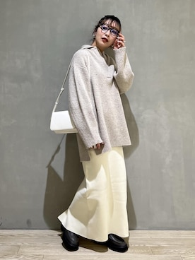 「タイト」｜「アイテム（ブーツ）」を使った、marin.さん（レディース・162cm）の秋コーディネート