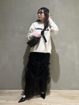 「サステナブル」｜marin.さん（レディース・162cm）の冬コーディネート