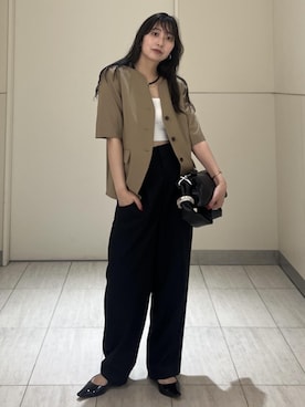 「EMOELLE（エモエレ）のアイテム」を使った、marin.さん（レディース・162cm）の夏コーディネート