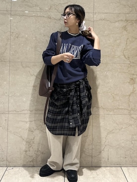 「アイテム（ローファー）」を使った、marin.さん（レディース・162cm・30代）の秋コーディネート