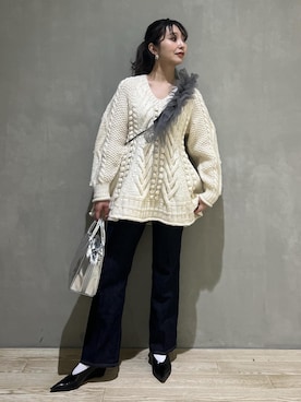 「サステナブル」｜marin.さん（レディース・162cm）の冬コーディネート