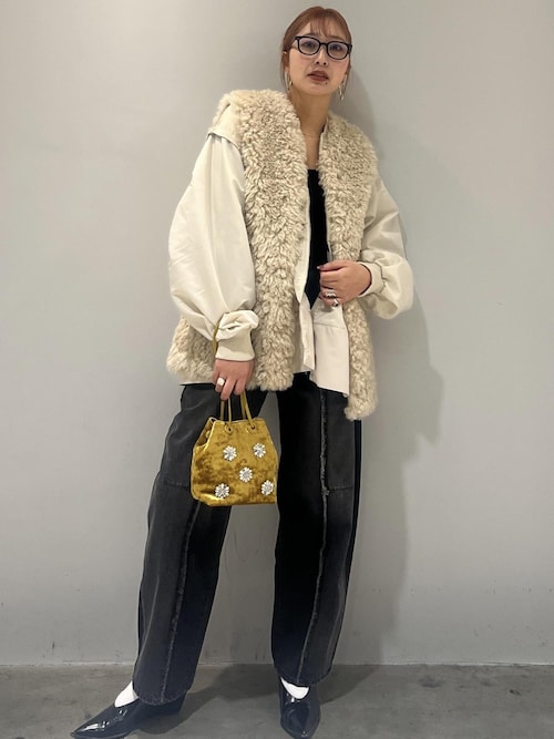 ADAM ET ROPE' ブルゾン アウター 「環境配慮」ナイロンコンビ