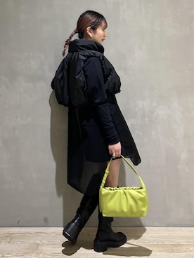 「オーガンジー」｜「アイテム（ブーツ）」を使った、marin.さん（レディース・162cm）の秋コーディネート
