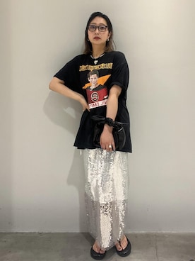 「サステナブル」｜「アイテム（スカート）」を使った、marin.さん（レディース・162cm）の夏コーディネート