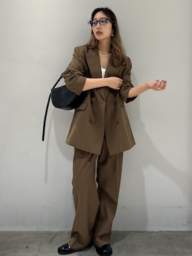 「アイテム（スラックス）」を使った、marin.さん（レディース・162cm・30代）の夏コーディネート