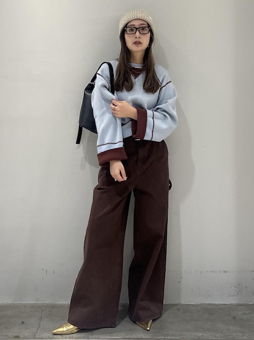 カーサフライン　茶色　ワイド　ウール　パンツ　アダムエロペ イエナ　ザラ セール】ペインターワイドパンツ（その他パンツ）｜ADAM ET ROPE