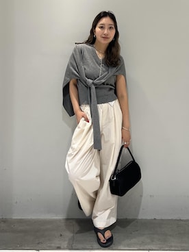「アイテム（ニット/セーター）」を使った、marin.さん（レディース・162cm）の夏コーディネート