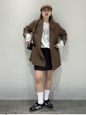 「アイテム（テーラードジャケット）」を使った、marin.さん（レディース・162cm・30代）の秋コーディネート