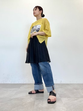 「LEPSIM（レプシィム）のアイテム」を使った、卑弥呼　本社スタッフEさん（レディース・154cm）の夏コーディネート