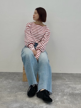 「HIMIKO（ヒミコ）のアイテム」を使った、卑弥呼　本社スタッフEさん（レディース・154cm）の冬コーディネート