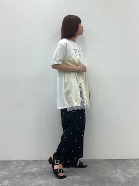 「HIMIKO（ヒミコ）のアイテム」を使った、卑弥呼　本社スタッフEさん（レディース・154cm）の春コーディネート