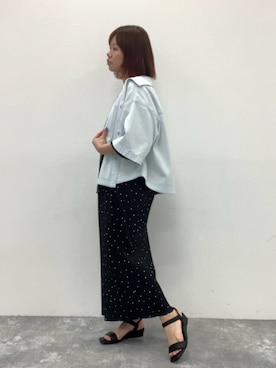 「HIMIKO（ヒミコ）のアイテム」を使った、卑弥呼　本社スタッフEさん（レディース・154cm）の春コーディネート