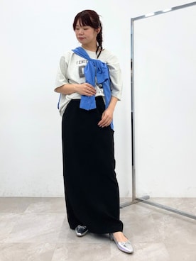 「アイテム（パンプス）」を使った、卑弥呼　本社スタッフEさん（レディース・154cm）の夏コーディネート