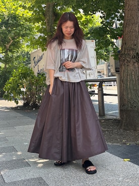 「LEPSIM（レプシィム）のアイテム」を使った、卑弥呼　本社スタッフEさん（レディース・154cm）の夏コーディネート