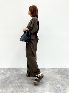 「HIMIKO（ヒミコ）のアイテム」を使った、卑弥呼　本社スタッフEさん（レディース・154cm）の夏コーディネート