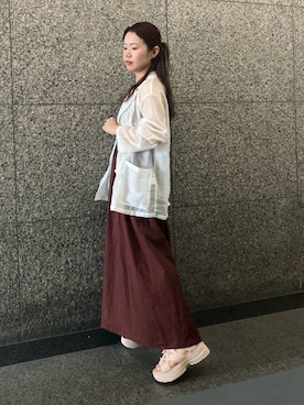 「アイテム（テーラードジャケット）」を使った、卑弥呼　本社スタッフEさん（レディース・154cm）の夏コーディネート