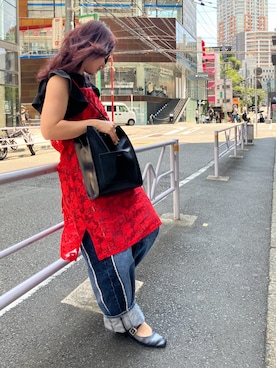 「アイテム（パンプス）」を使った、卑弥呼　本社スタッフEさん（レディース・154cm）の夏コーディネート