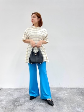 「HIMIKO（ヒミコ）のアイテム」を使った、卑弥呼　本社スタッフEさん（レディース・154cm）の夏コーディネート