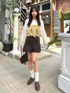 「CIAOPANIC TYPY（チャオパニックティピー）のアイテム」を使った、さわち / 小泉 沙和さん（レディース・156cm）の秋コーディネート