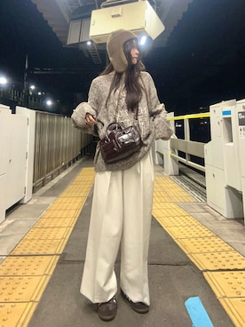 「MUHET（ミュエータ）のアイテム」を使った、さわち / 小泉 沙和さん（レディース・156cm）の冬コーディネート