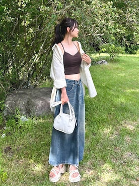 「アイテム（アクセサリー）」を使った、さわち / 小泉 沙和さん（レディース・156cm）の夏コーディネート