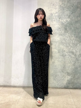 「アイテム（オールインワン・サロペット）」を使った、さわち / 小泉 沙和さん（レディース・156cm）の夏コーディネート