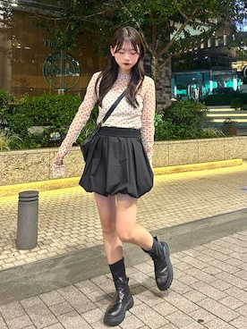 「アイテム（バッグ）」を使った、さわち / 小泉 沙和さん（レディース・156cm）の夏コーディネート