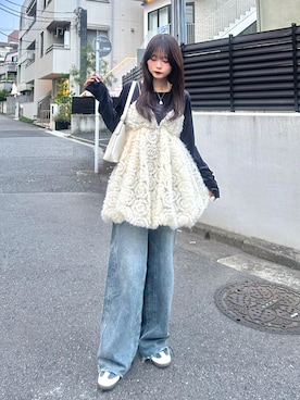 「アイテム（ドレス）」を使った、さわち / 小泉 沙和さん（レディース・156cm）の秋コーディネート