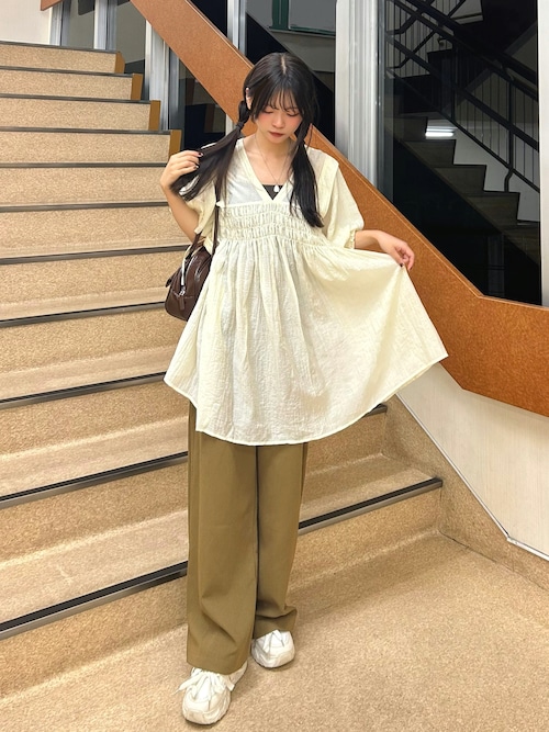 セール】2WAYシャーリングミニワンピース（ワンピース）｜KBF